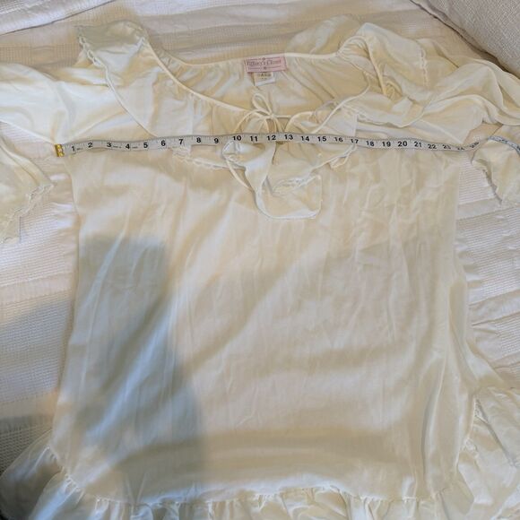 Vintage Tiffany's Closet Nightgown Women’s OSFA XL Cream Flounce Ruffle Pirate - Picture 10 of 12